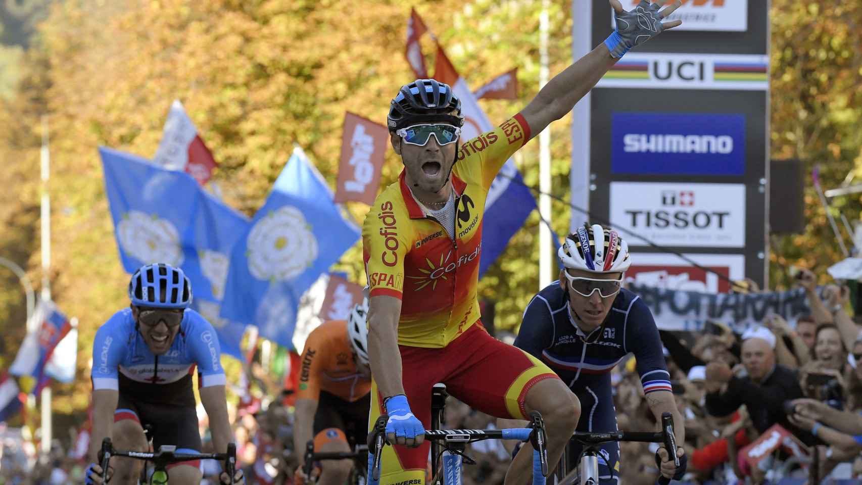Alejandro Valverde proclama campeón del mundo en Innsbruck