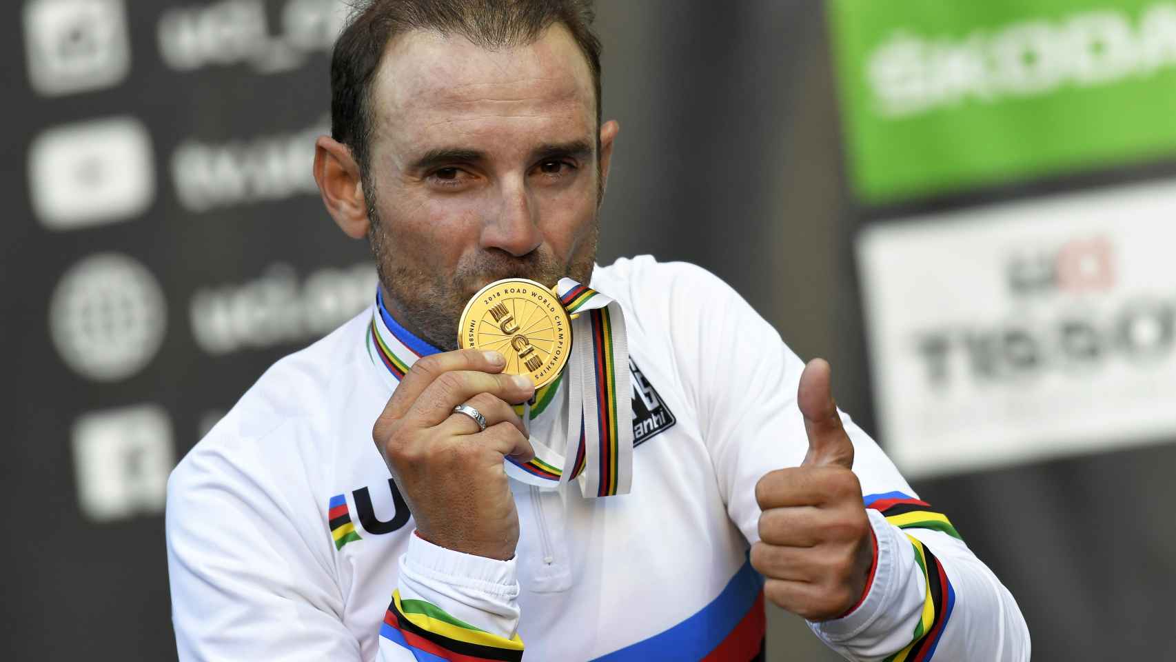 Alejando Valverde, campeón del mundo de ciclismo en ruta