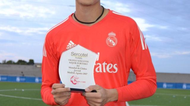 Adrián Rodríguez, portero del Juvenil A del Real Madrid