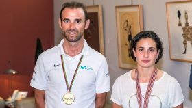 Alejandro Valverde y Ana Carrasco, los murcianos campeones del mundo de ciclismo y motociclismo respectivamente.