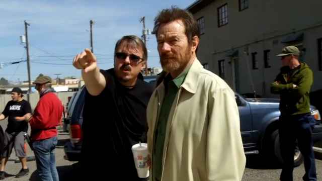 Vince Gilligan en el rodaje de Breaking Bad.