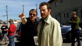 Vince Gilligan y Bryan Cranston en el rodaje de 'Breaking Bad'.