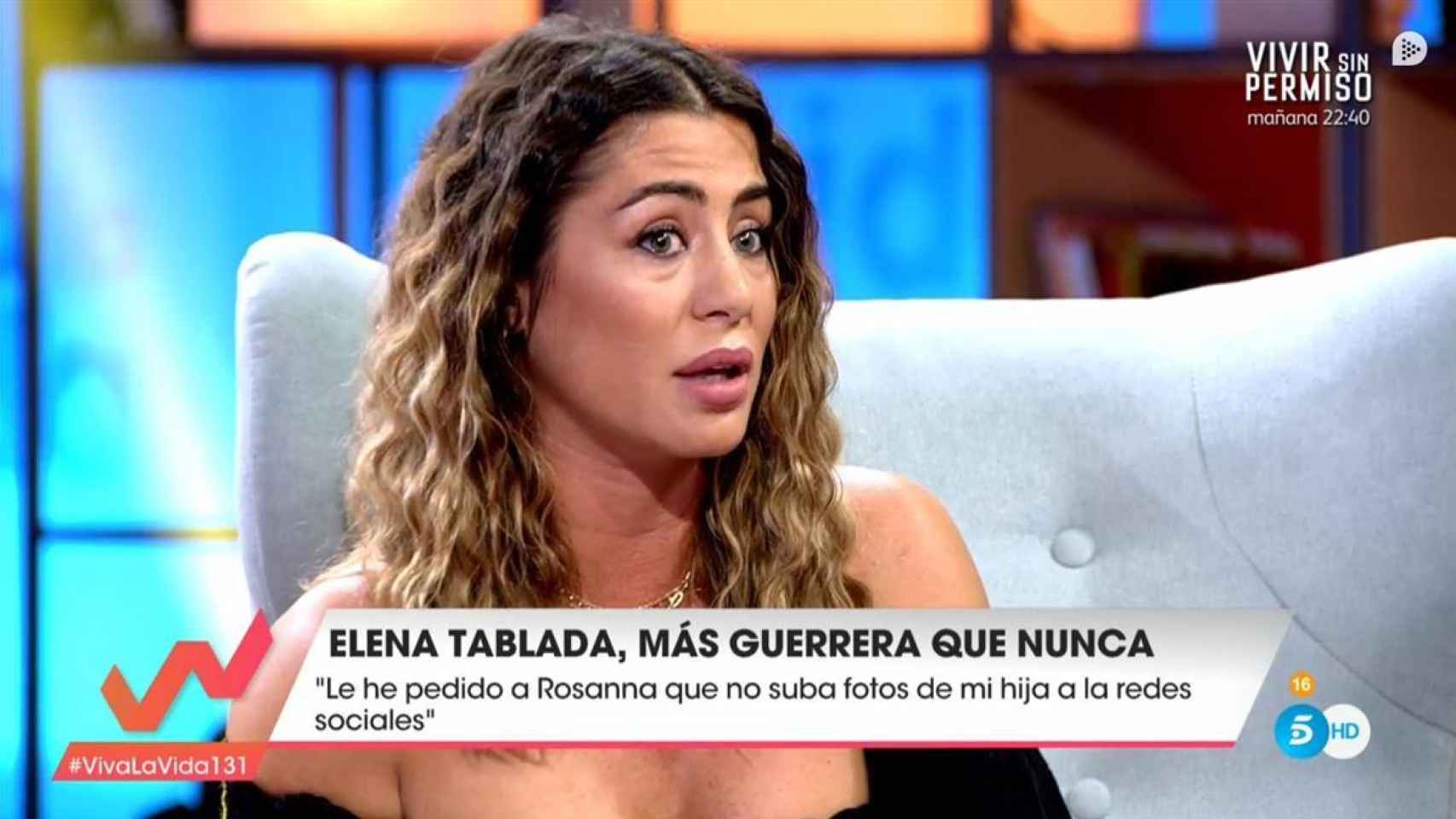 Elena Tablada en el programa 'Viva la vida'.