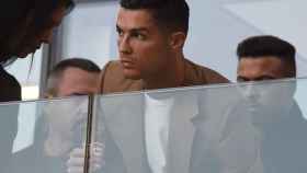 Cristiano Ronaldo, en el palco del Juventus Stadium