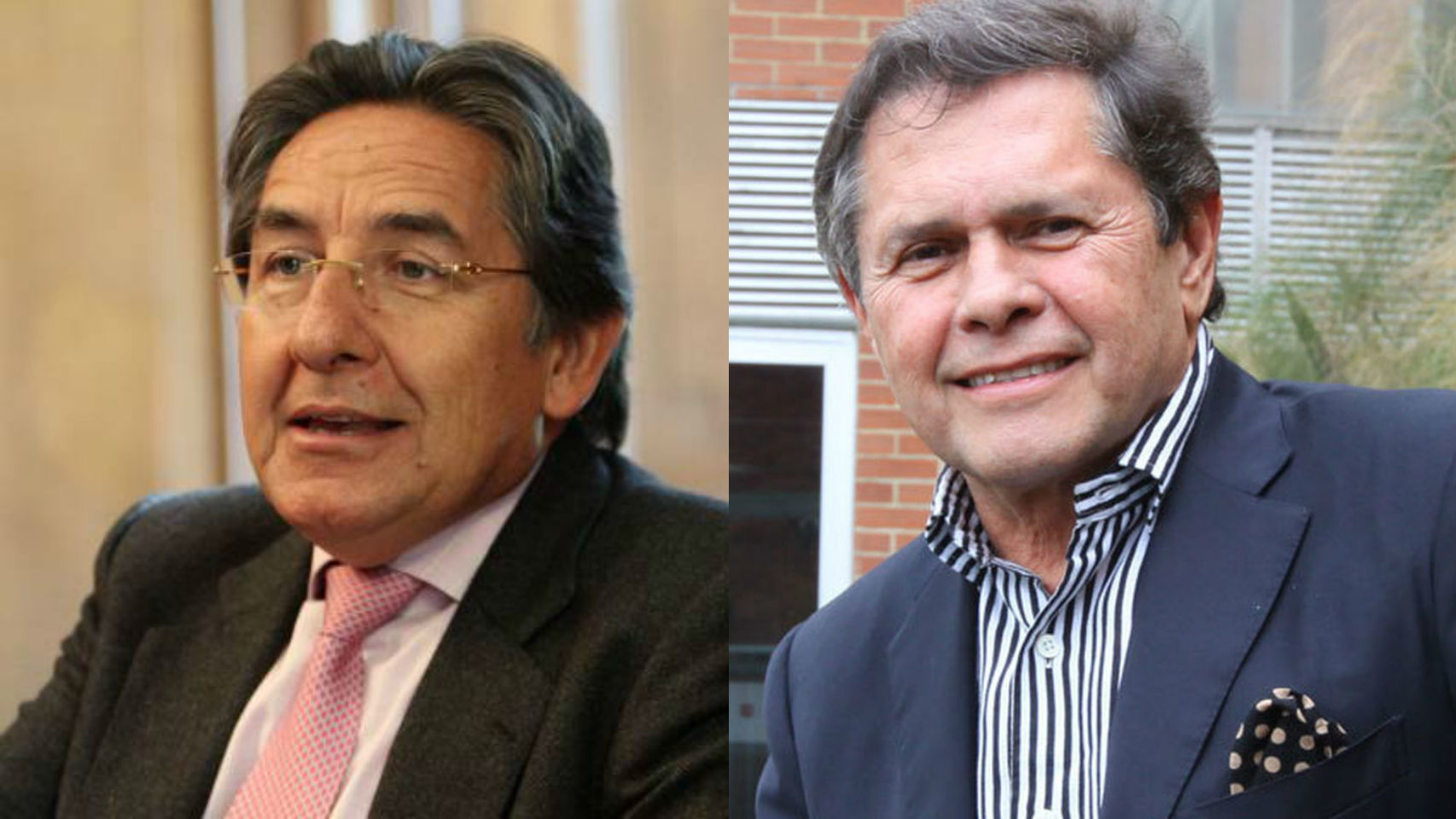 Néstor Humberto Martínez Neira, Fiscal General de Colombia (izda.) y Carlos Mattos, empresario hispano-colombiano (dcha.).