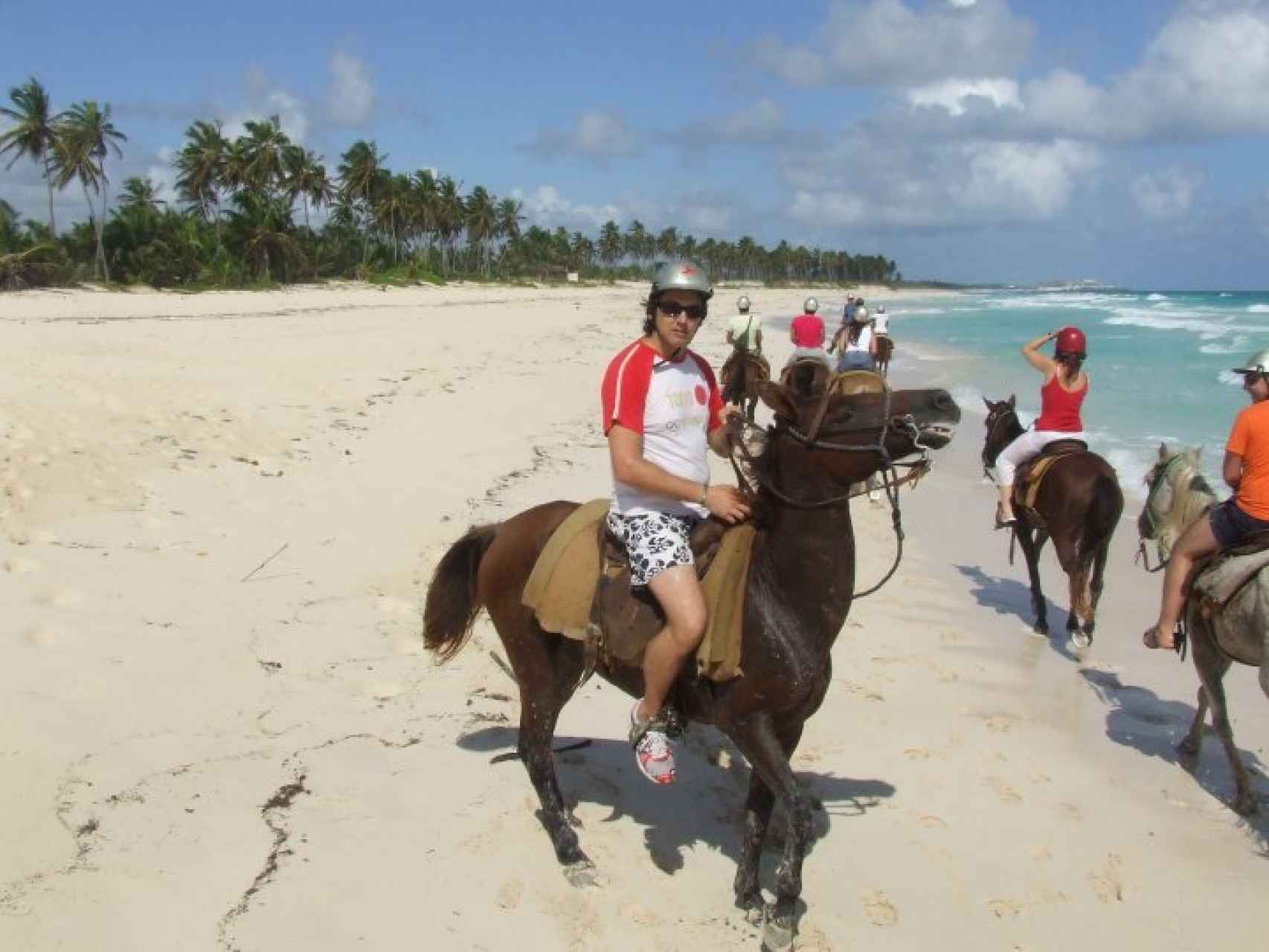 Pere a caballo en una de sus vacaciones