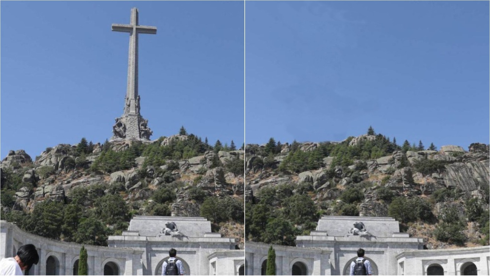 Reconstrucción del Valle de los Caídos sin la cruz.