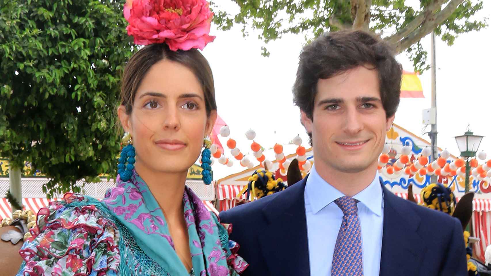 Fernando Fitz-James Stuart y Sofía Palazuelo en la última feria de Sevilla.