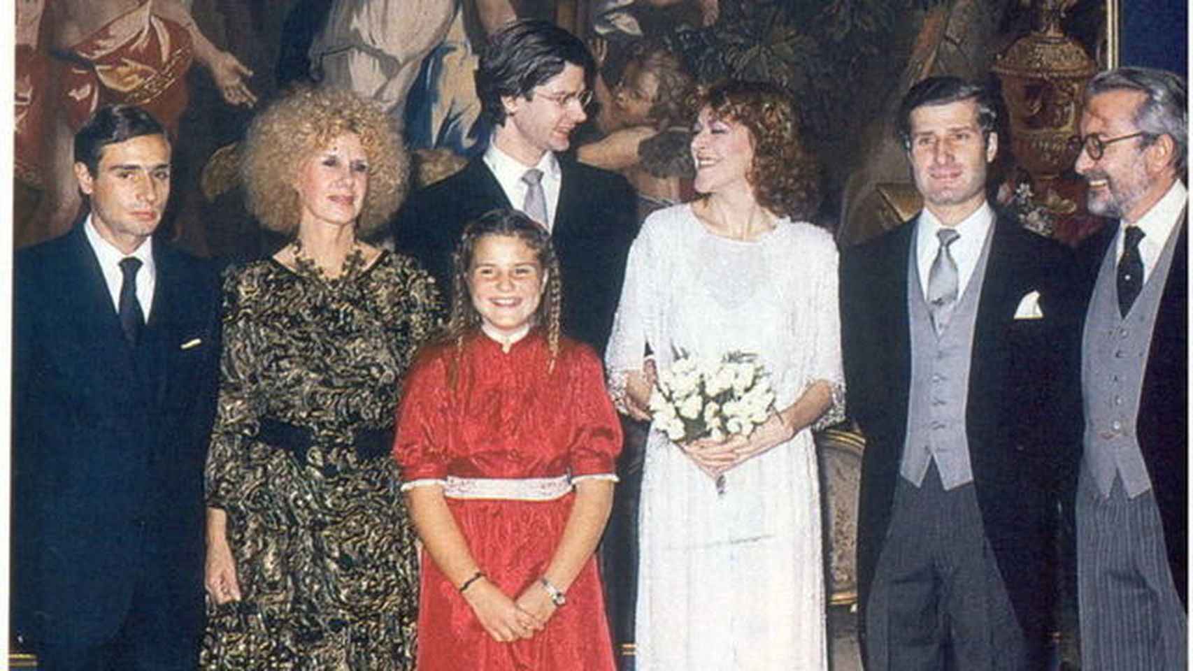 Jacobo Fitz-James Stuart y María Eugenia, en su boda.