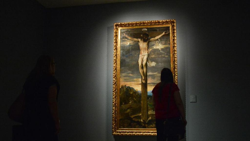 Cristo crucificado, de Tiziano, hasta ahora en la Sacristía mayor escurialense.