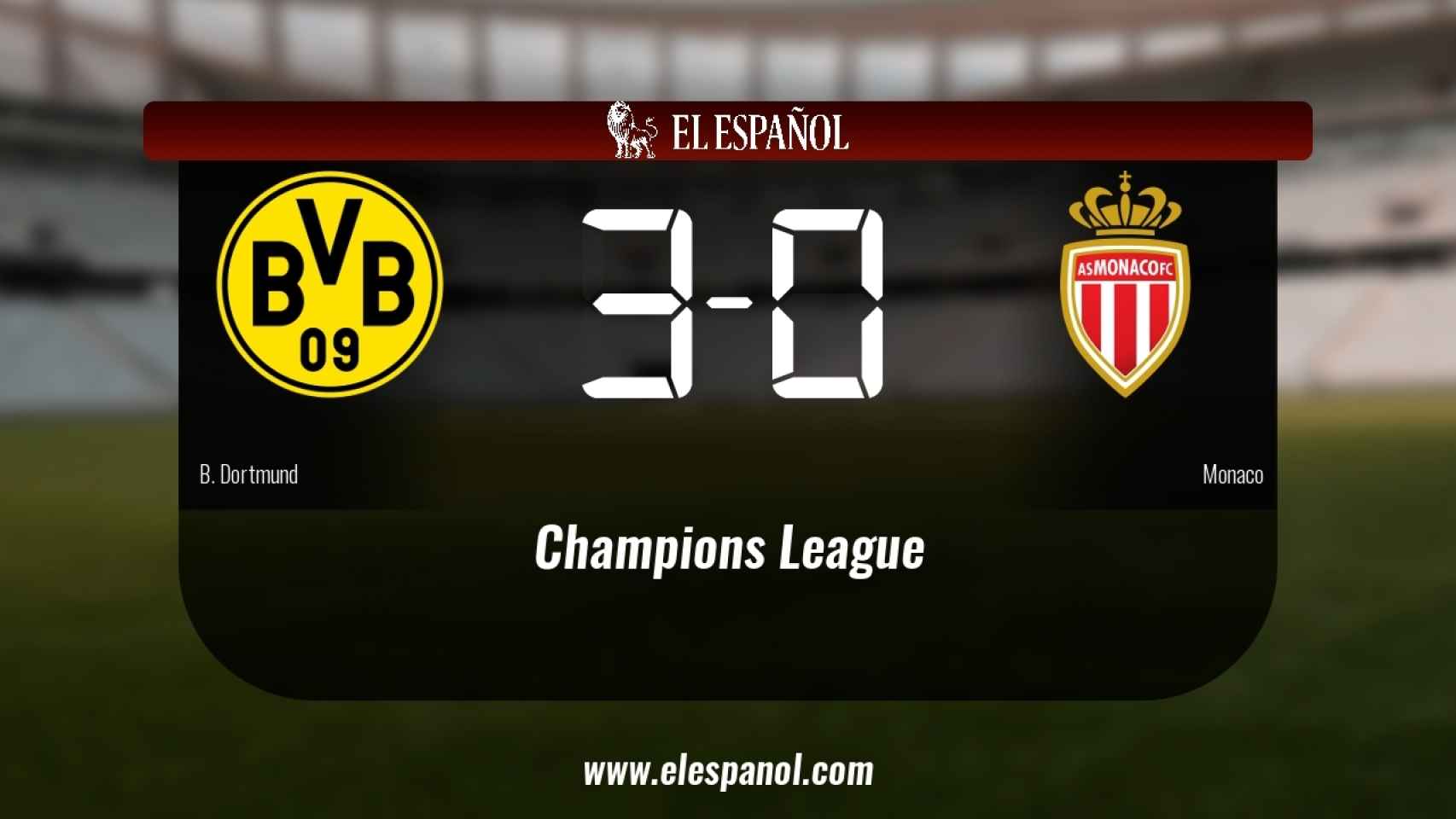 El Borusia de Dortmund derrota en casa al Monaco por 3-0