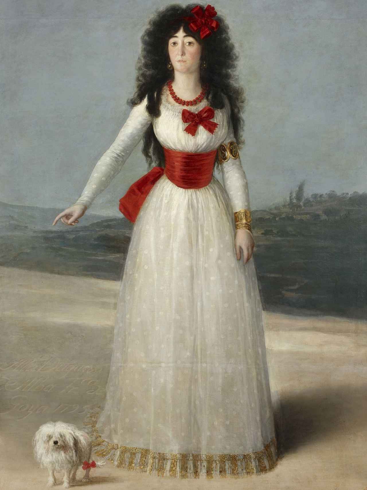 Retrato de la duquesa de Alba, de Goya.