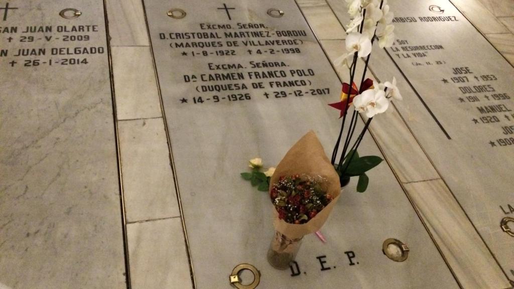 Esta es la tumba elegida por los Franco para cuando el dictador salga del Valle.