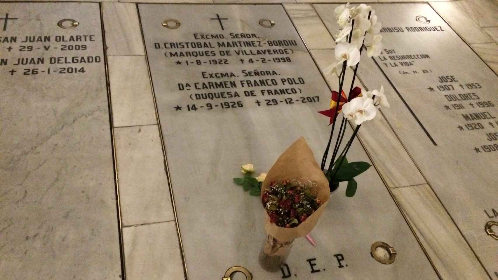 Esta es la tumba elegida por los Franco para cuando el dictador salga del Valle.