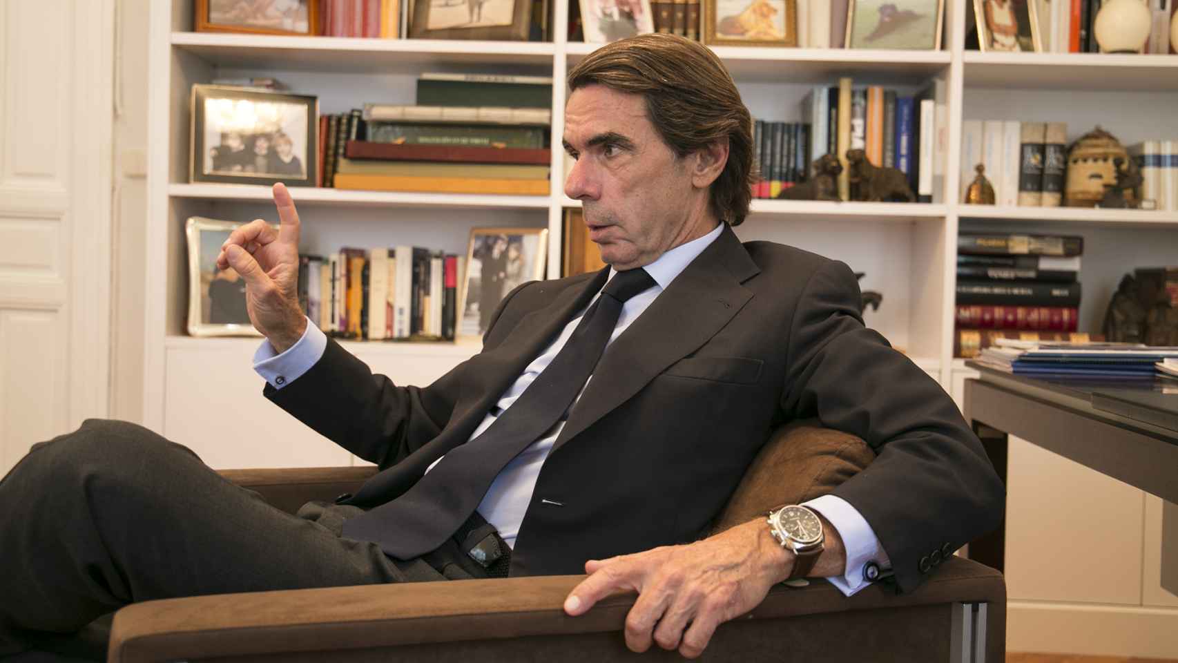 José María Aznar, durante la entrevista con EL ESPAÑOL.