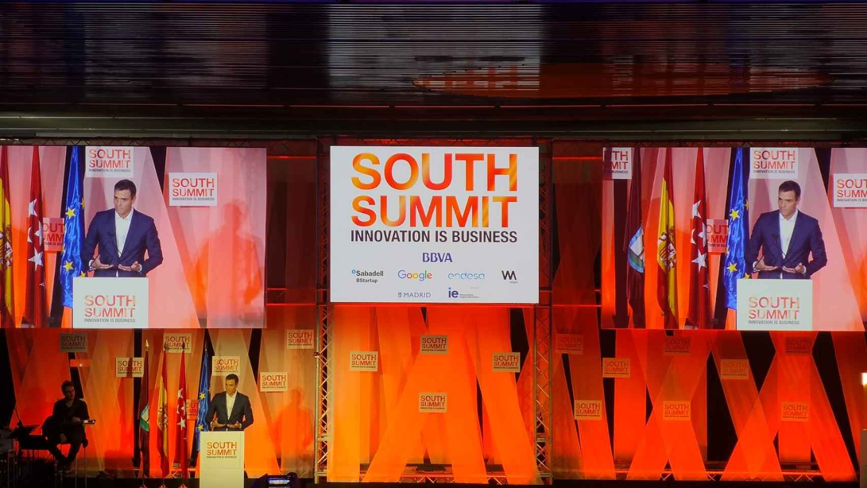 Pedro Sánchez, presidente del Gobierno, en su intervención en South Summit 2018