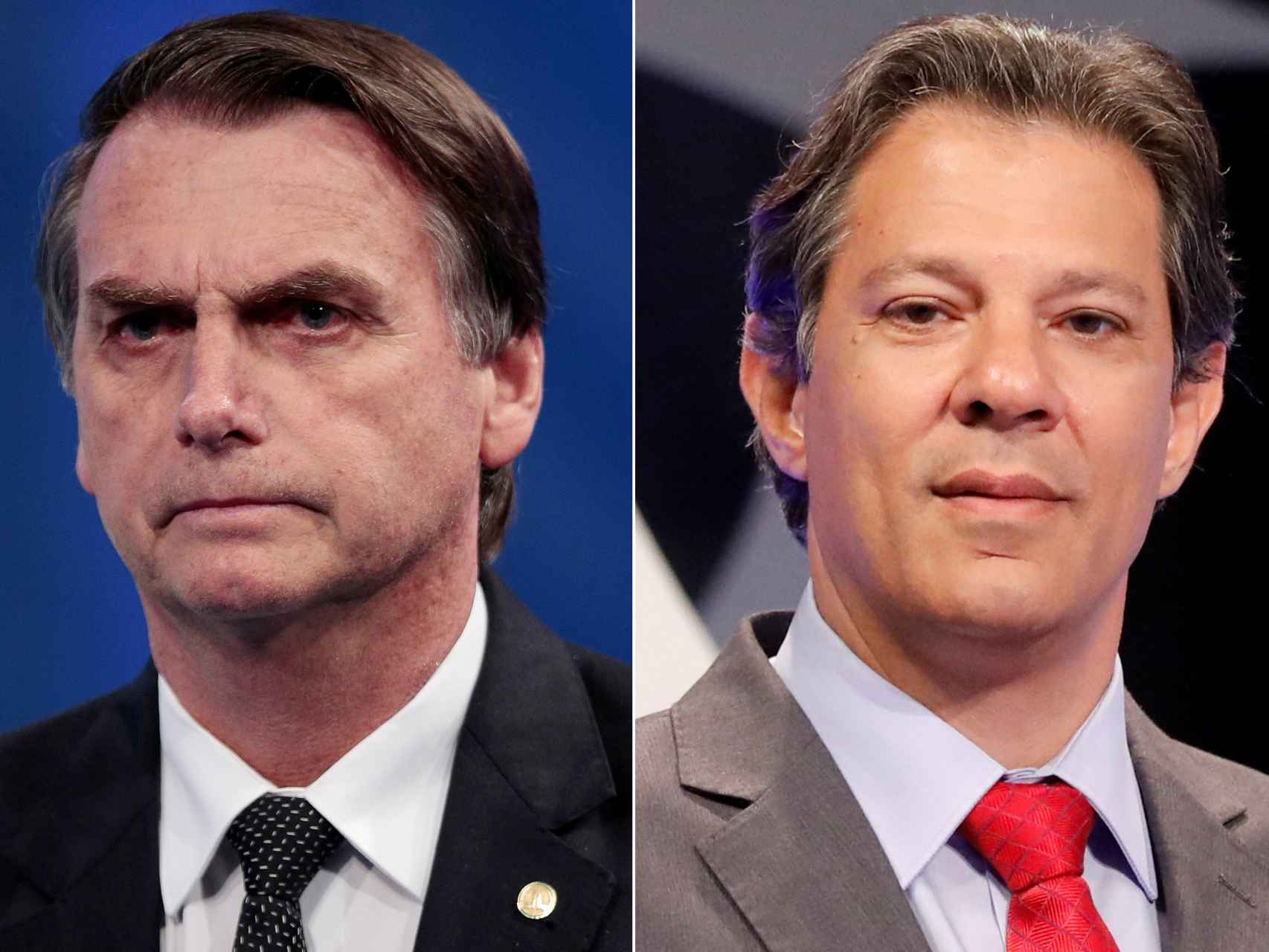 Bolsonaro y Haddad, los candidatos con más opciones de pasar a la segunda vuelta