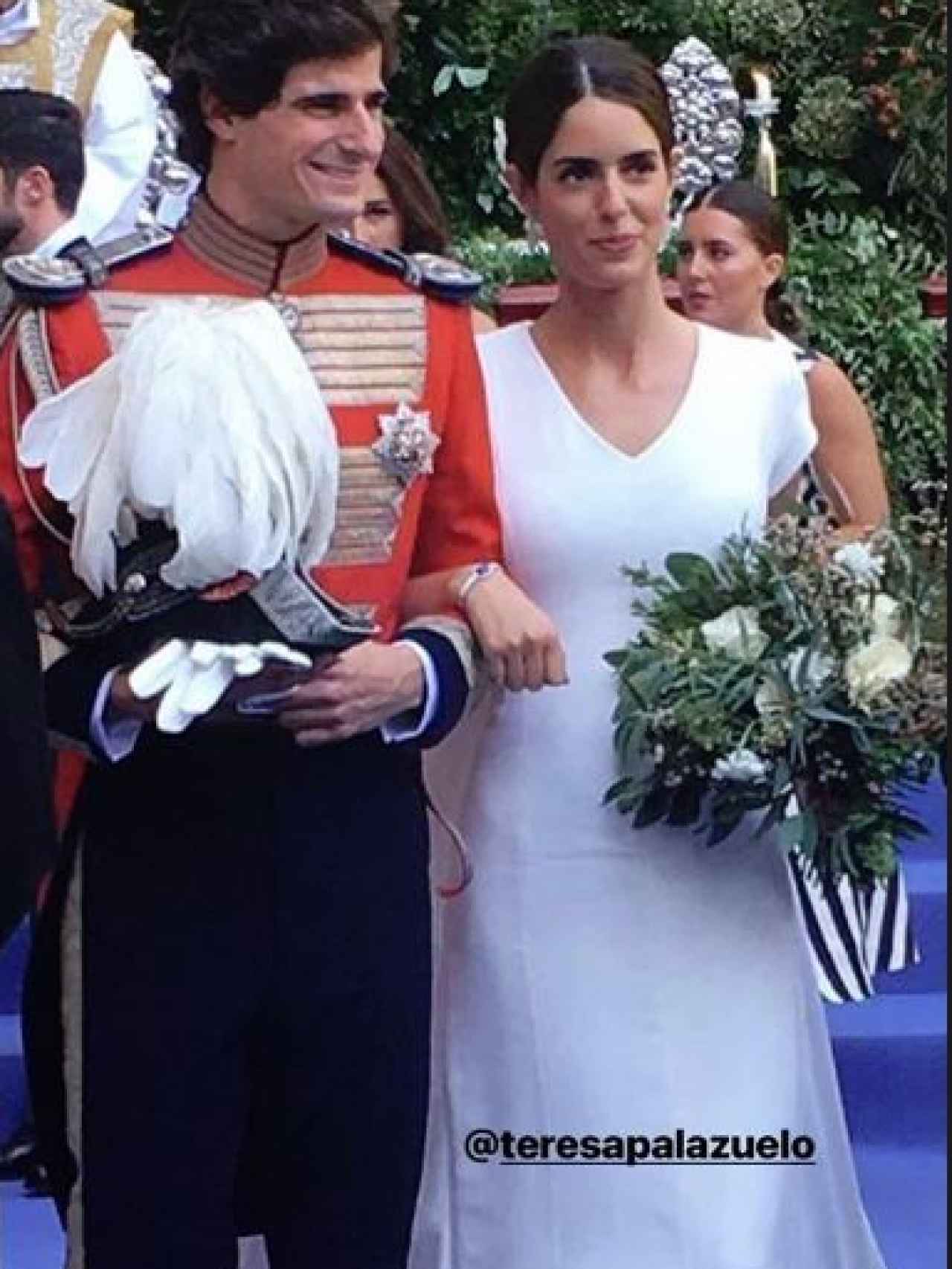 Los futuros duques de Alba convertidos en marido y mujer.
