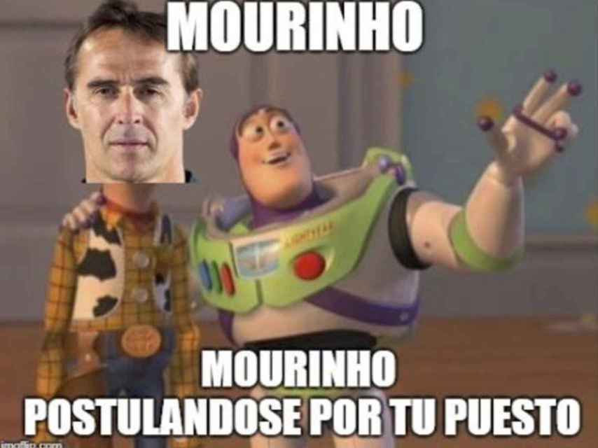 Meme sobre la posible marcha de Mourinho.