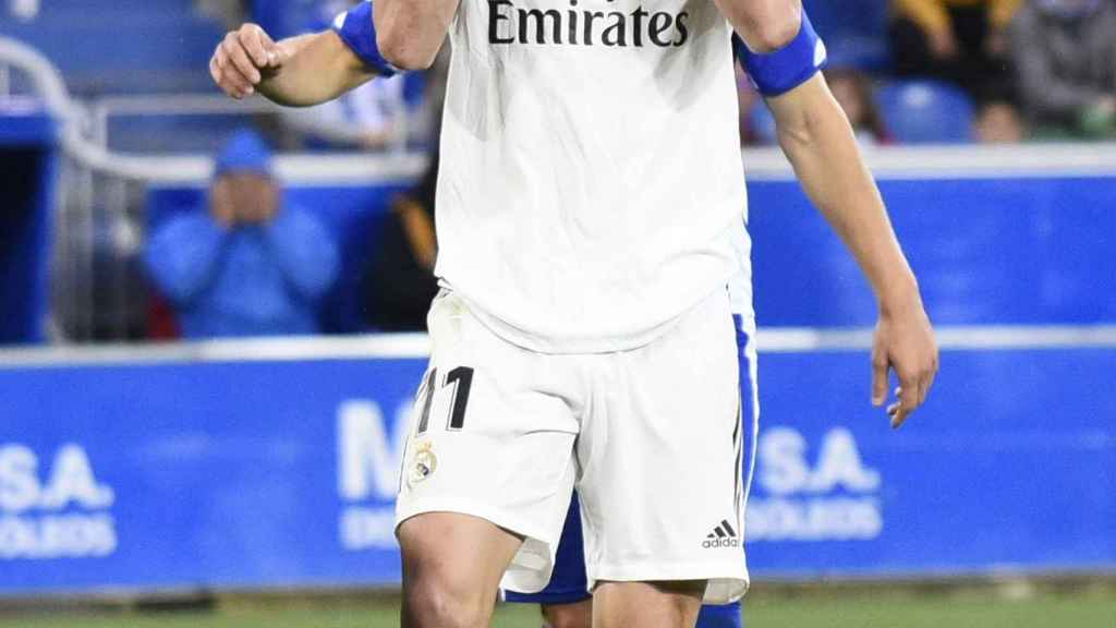 Gareth Bale se lamenta durante el partido ante el Alavés