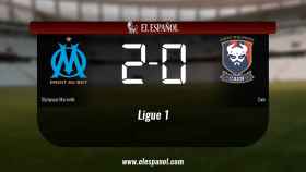 El Olympique Marseille derrotó al Caen por 2-0