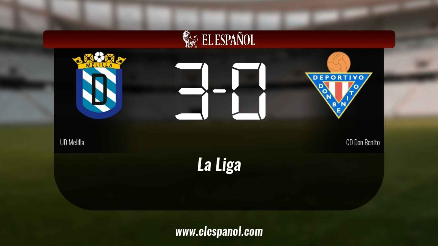 Victoria 3-0 del Melilla frente al Don Benito