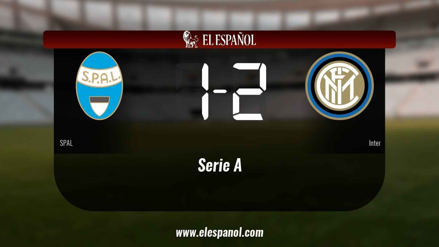 El Inter gana por 1-2 al SPAL