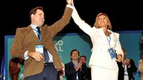 María Dolores de Cospedal con el nuevo presidente del PP de Castilla-La Mancha, Paco Núñez.