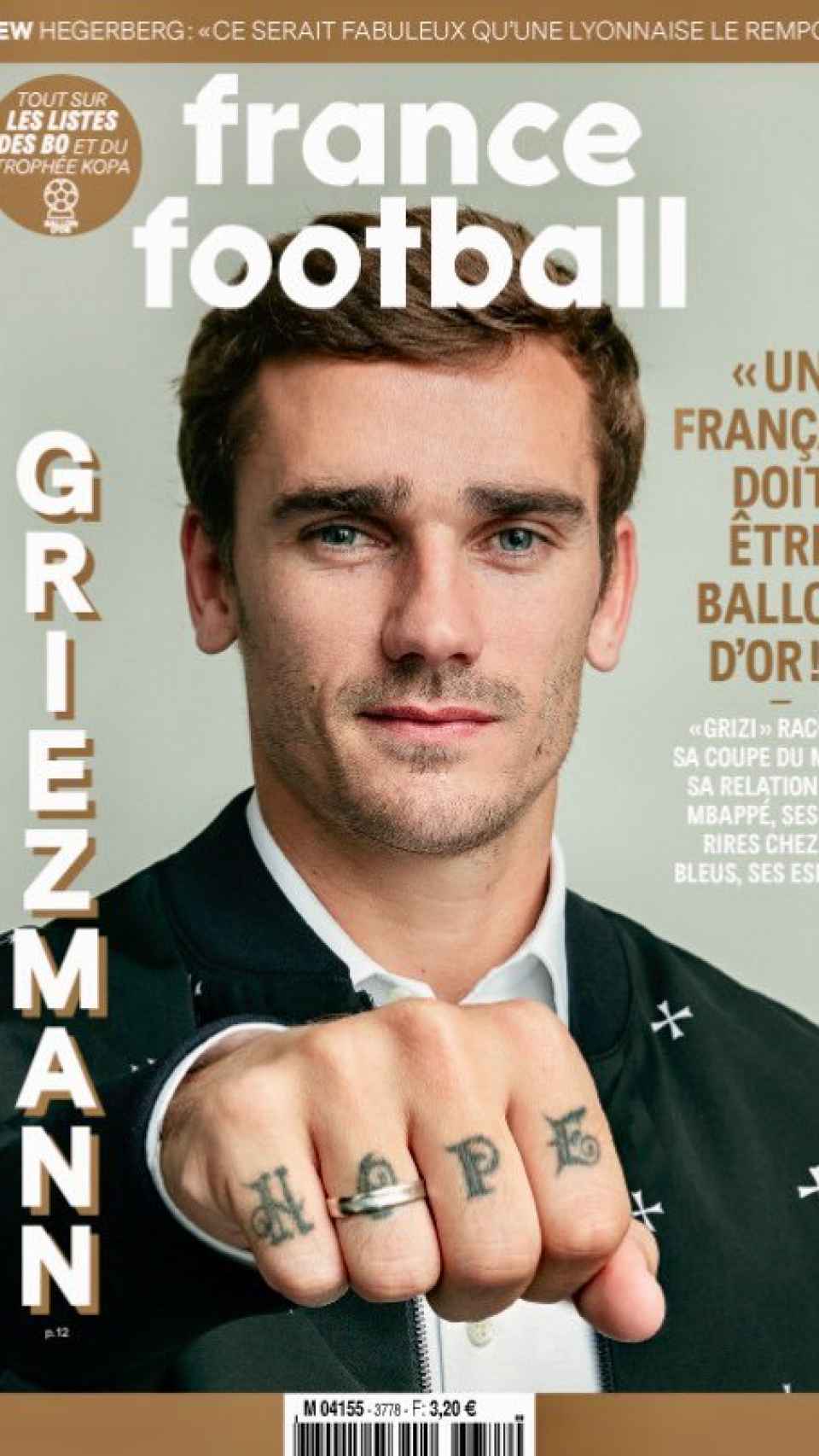 Portada France Football: Griezmann y el Balón de Oro