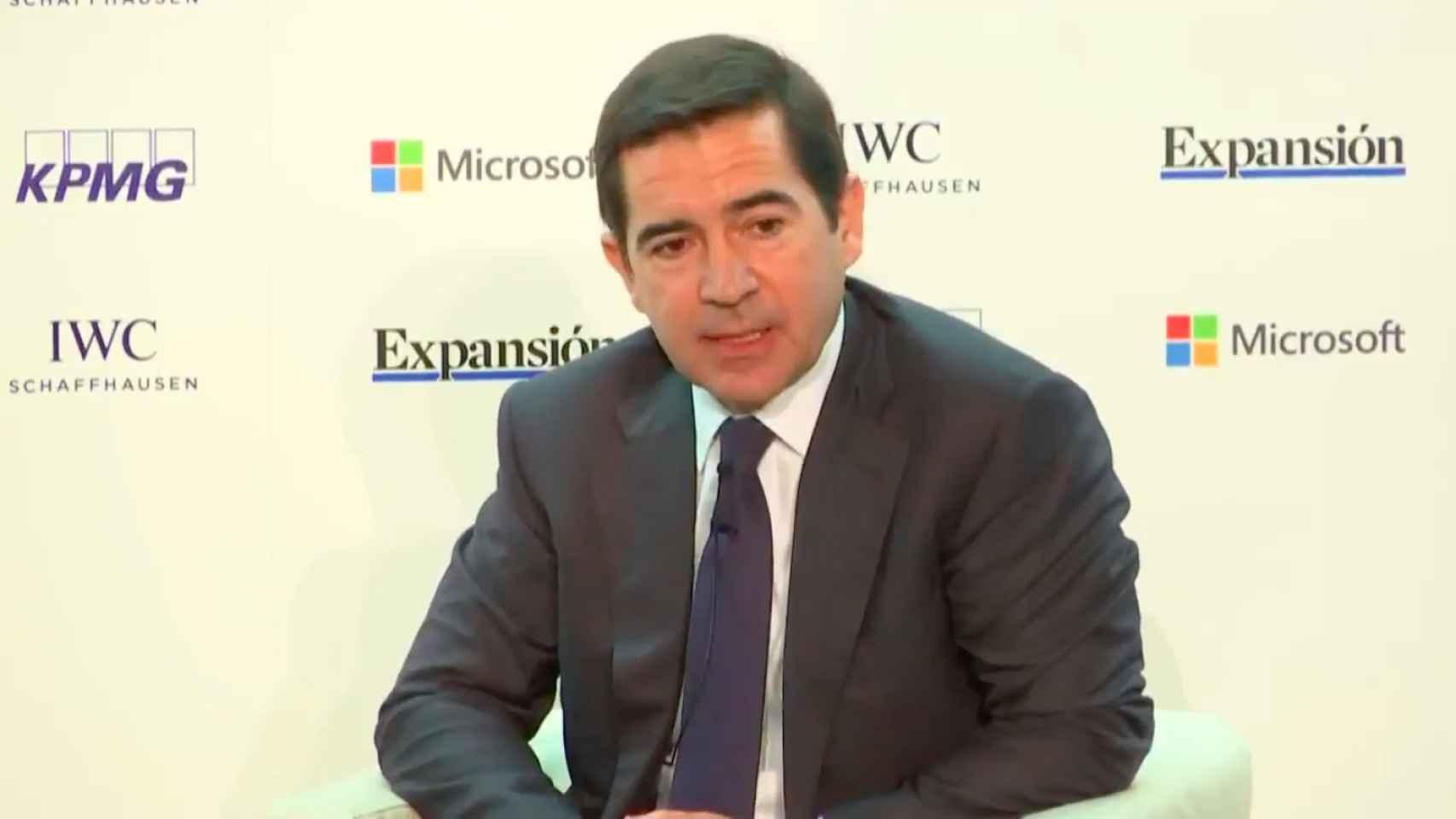 Carlos Torres Vila, CEO de BBVA, durante el IX Encuentro Financiero celebrado en Madrid.