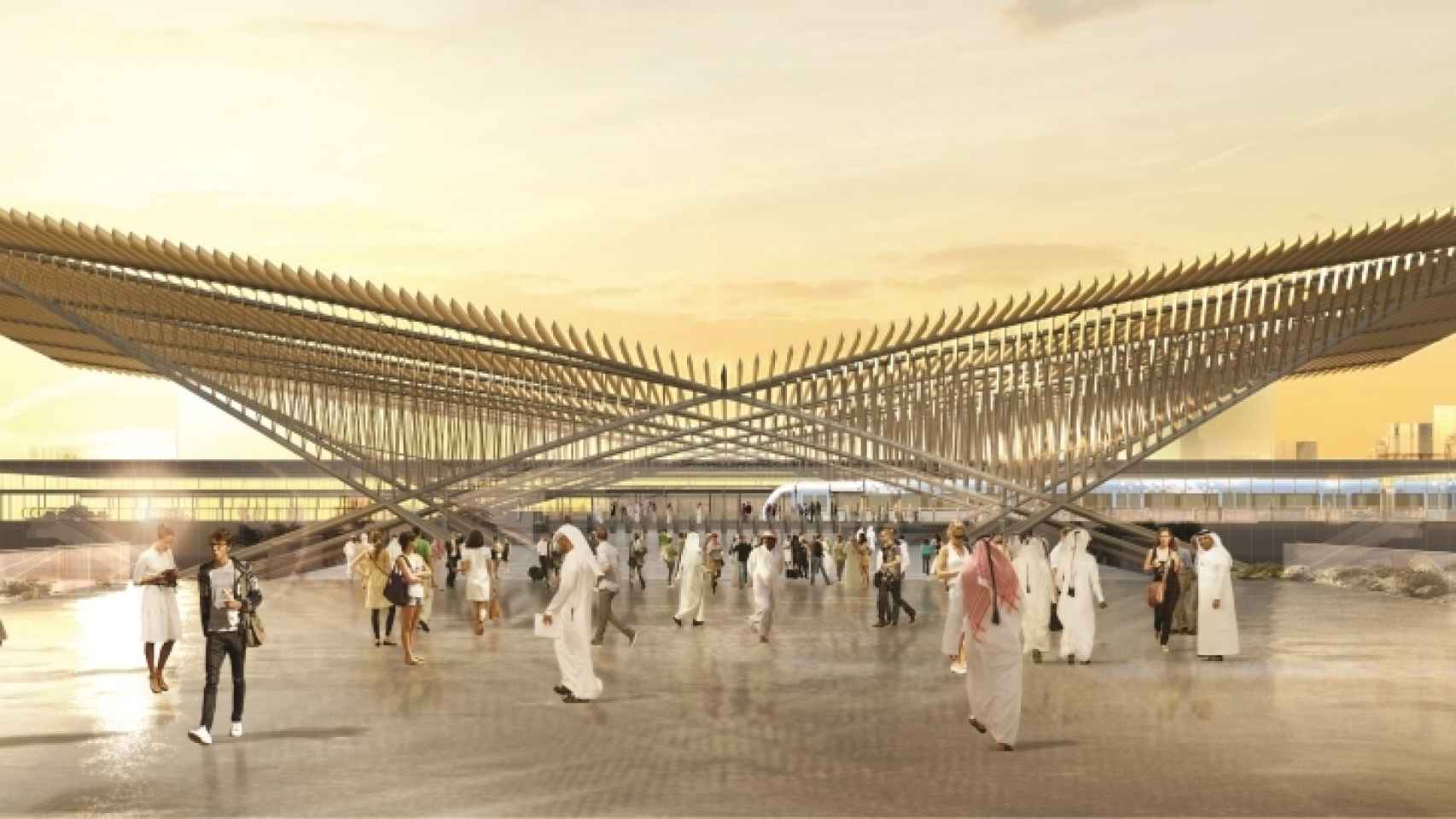 Imagen del futuro Metro de Dubai.