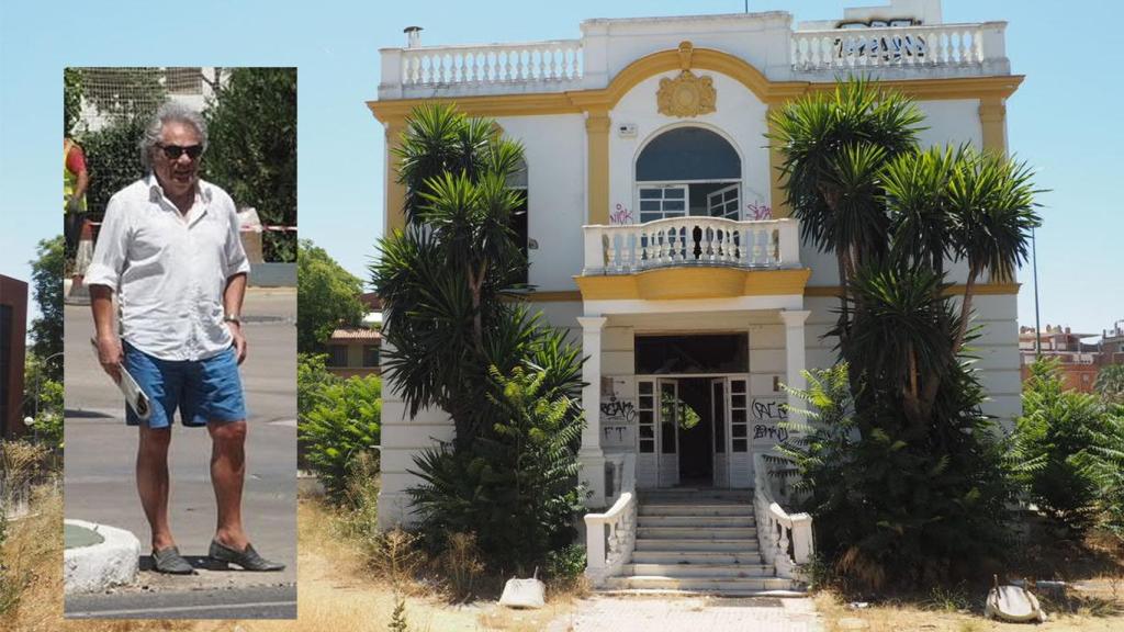 Fachada del antiguo prostíbulo Don Ángelo, situado en los alrededores del Estadio Benito Villamarín, en Sevilla.A