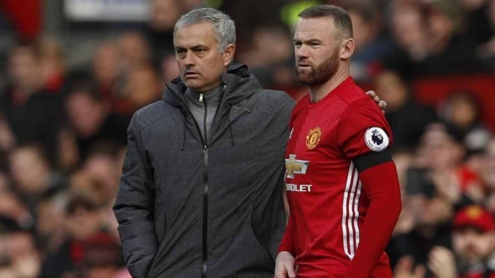 Mourinho y Rooney, en un partido de hace dos temporadas.