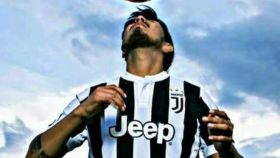 Dionicio Farid con la camiseta de la Juventus