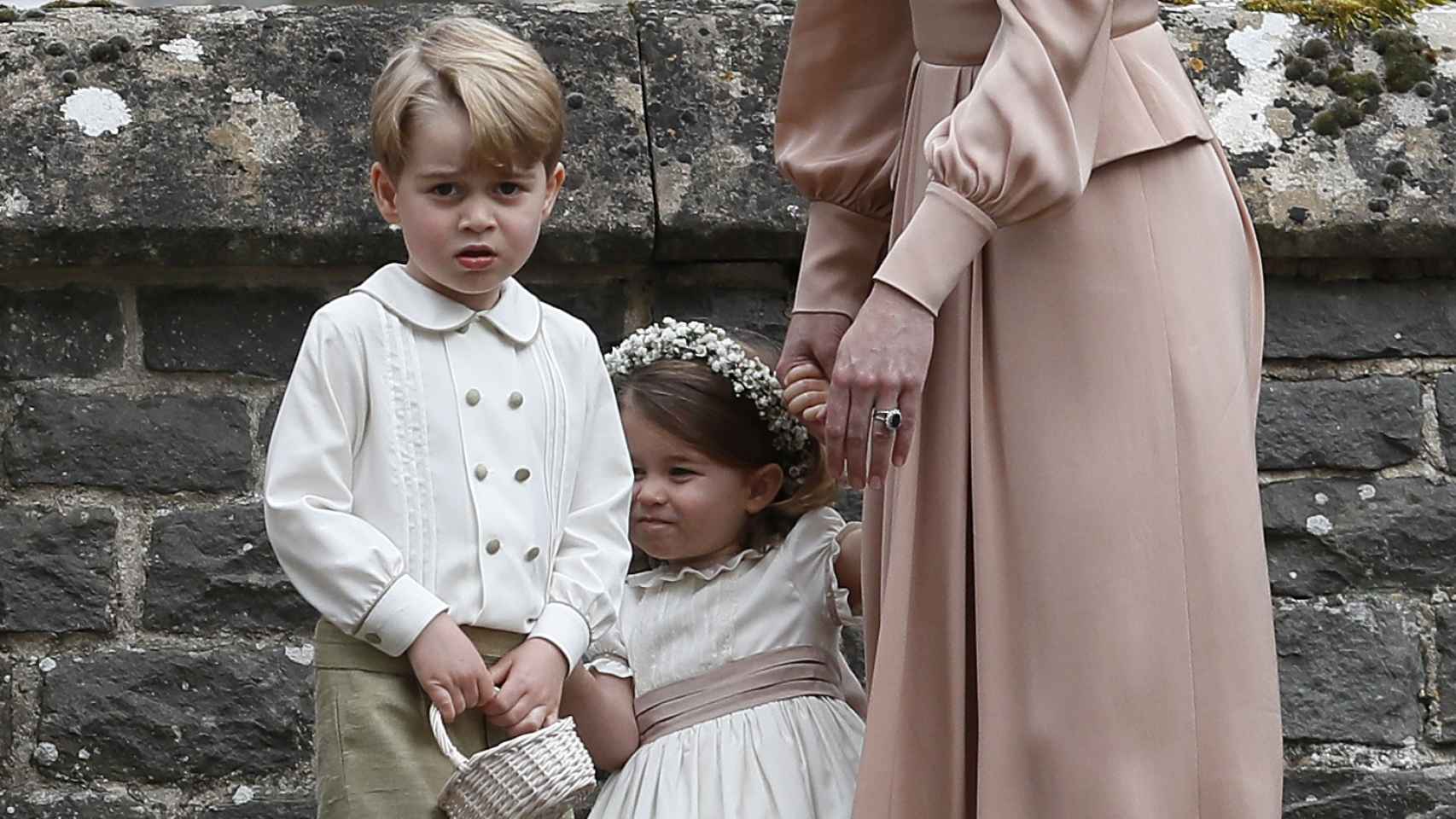 George y Charlotte en la boda de Pippa Middleton.