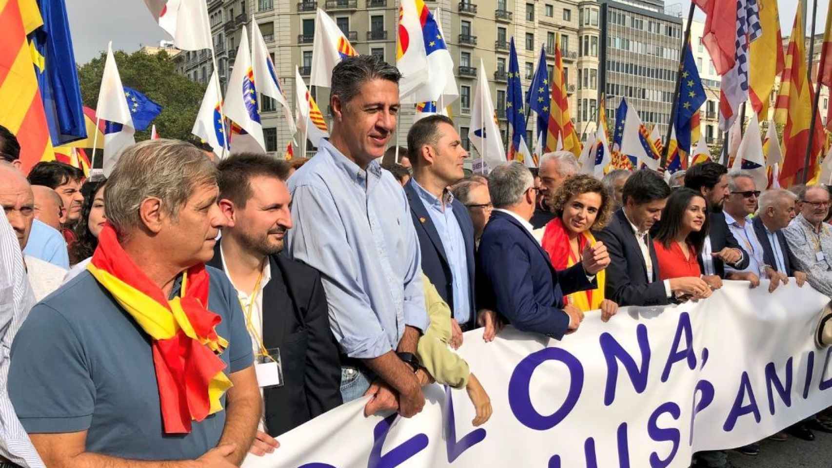 Raúl Albiol durante la manifestación.