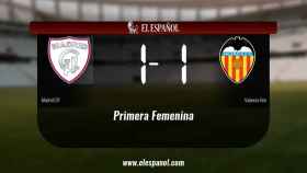 El Madrid CFF y el Valencia Femenino empataron a uno