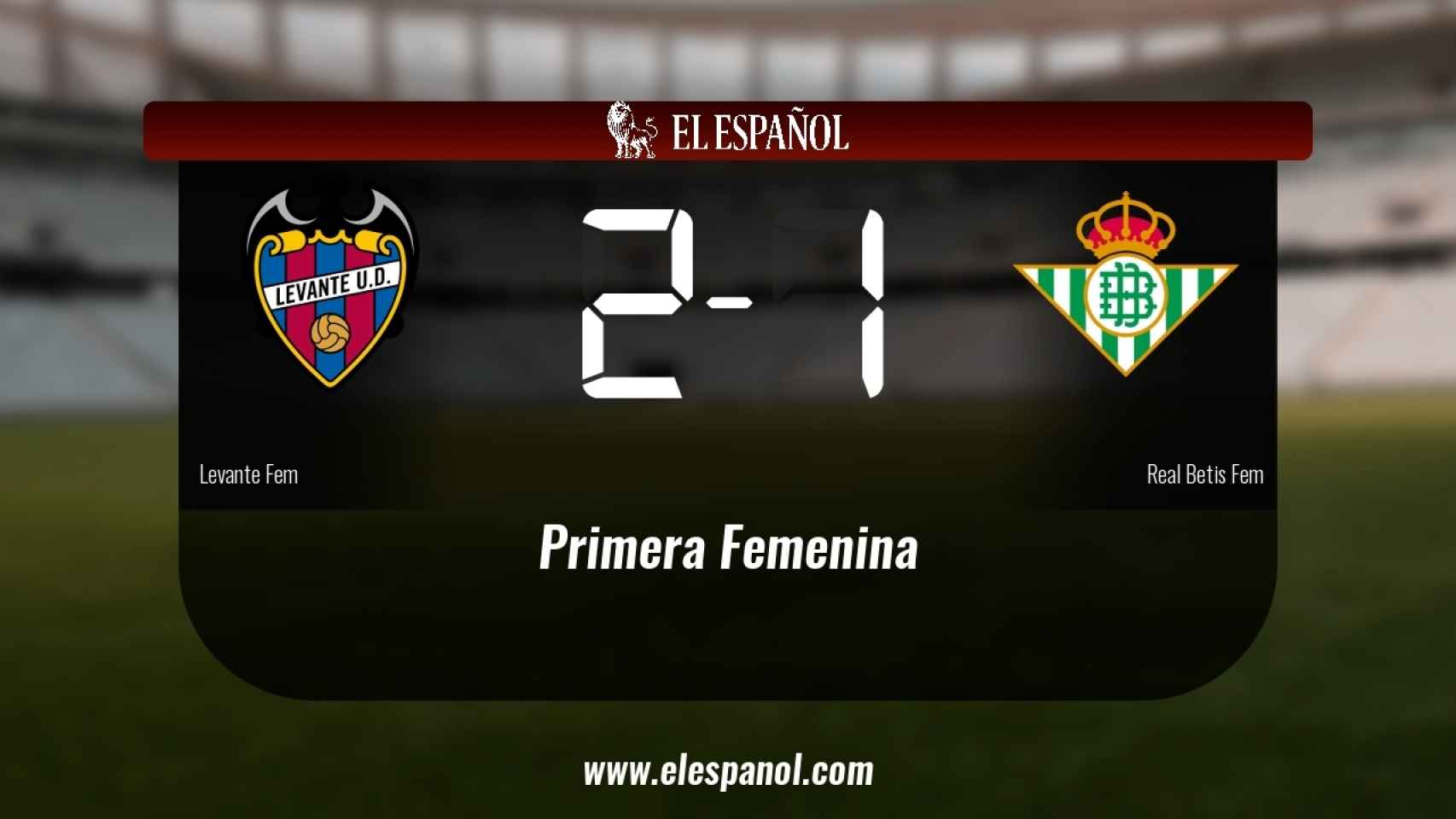 El Levante derrotó al Betis Féminas por 2-1
