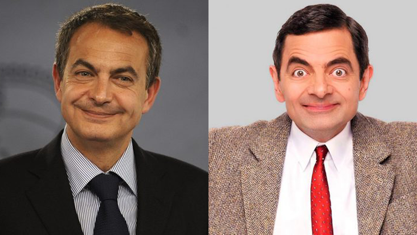 José Luis Rodríguez Zapatero y Mr. Bean.