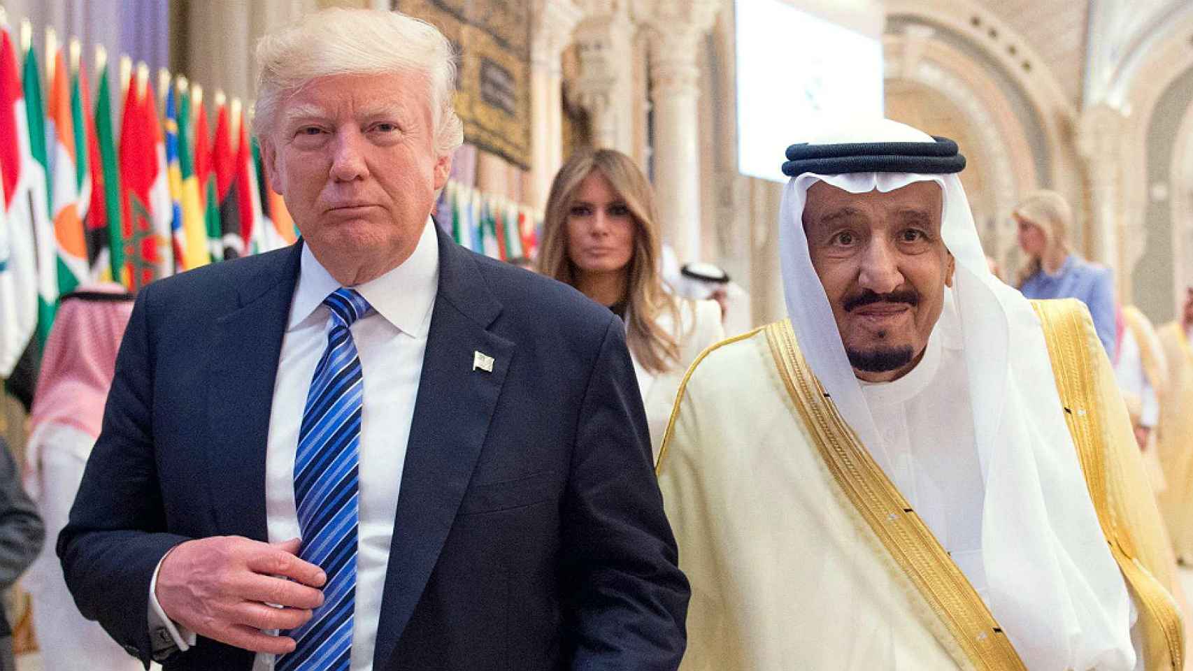 Donald Trump, junto al rey saudí Salman bin Abdulaziz, durante su última visita a Riad.