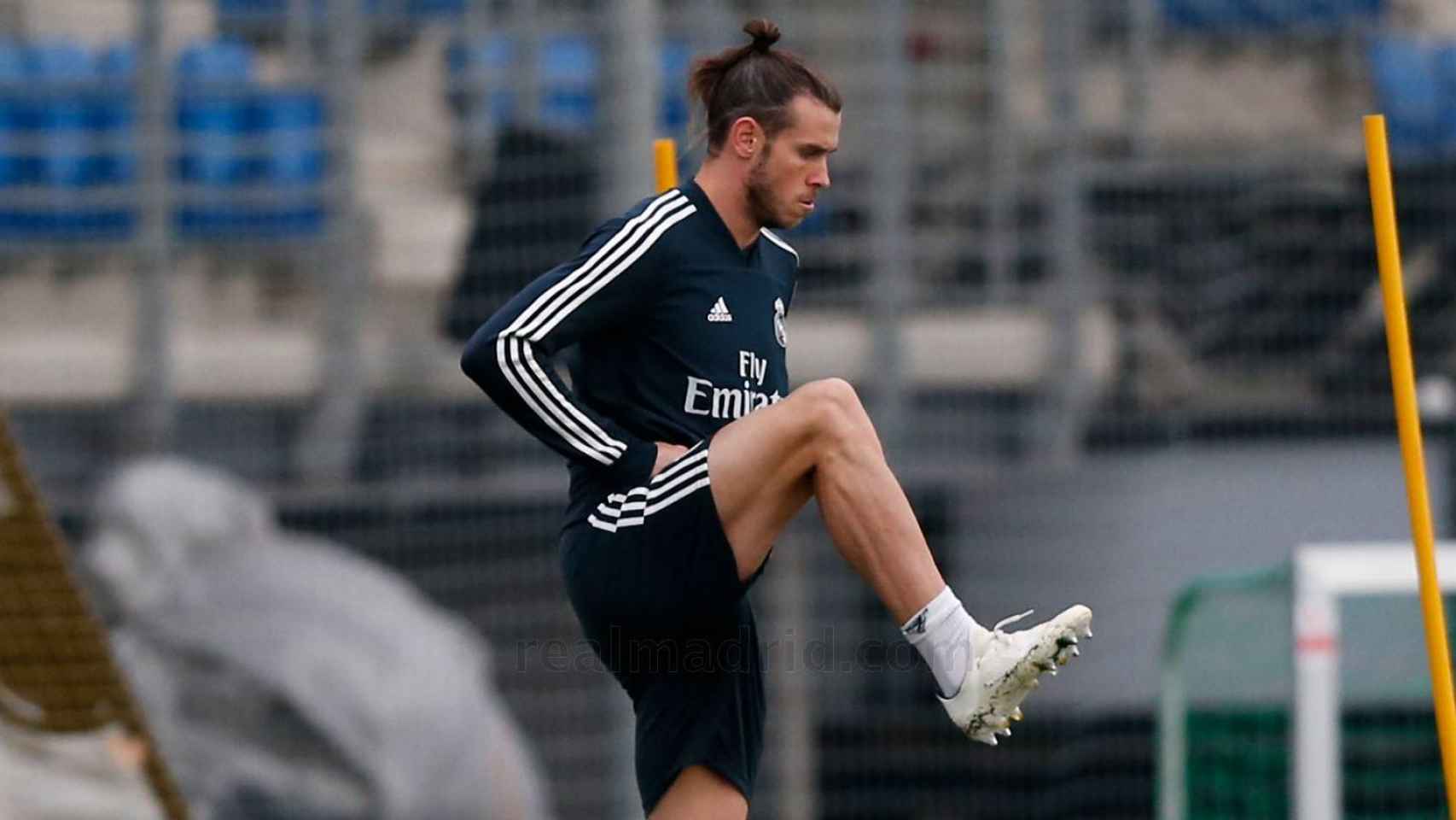 Gareth Bale, entrenando con el Real Madrid