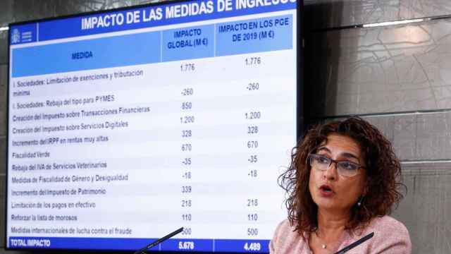 María Jesús Montero, ministra de Hacienda, este lunes en la Moncloa.