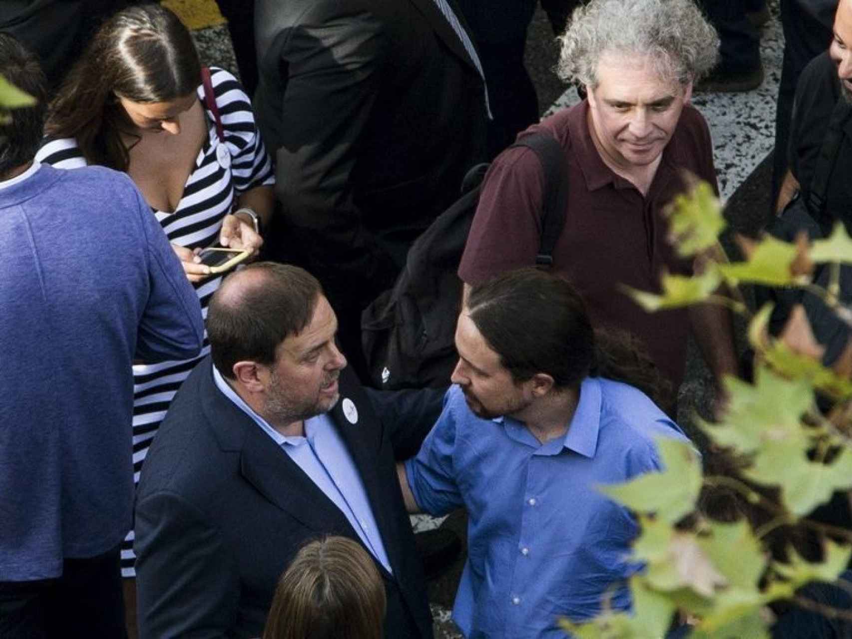 Pablo Iglesias y Oriol Junqueras en una imagen de archivo.
