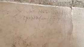 La inscripción que recoge la fecha de la erupción del Vesubio.