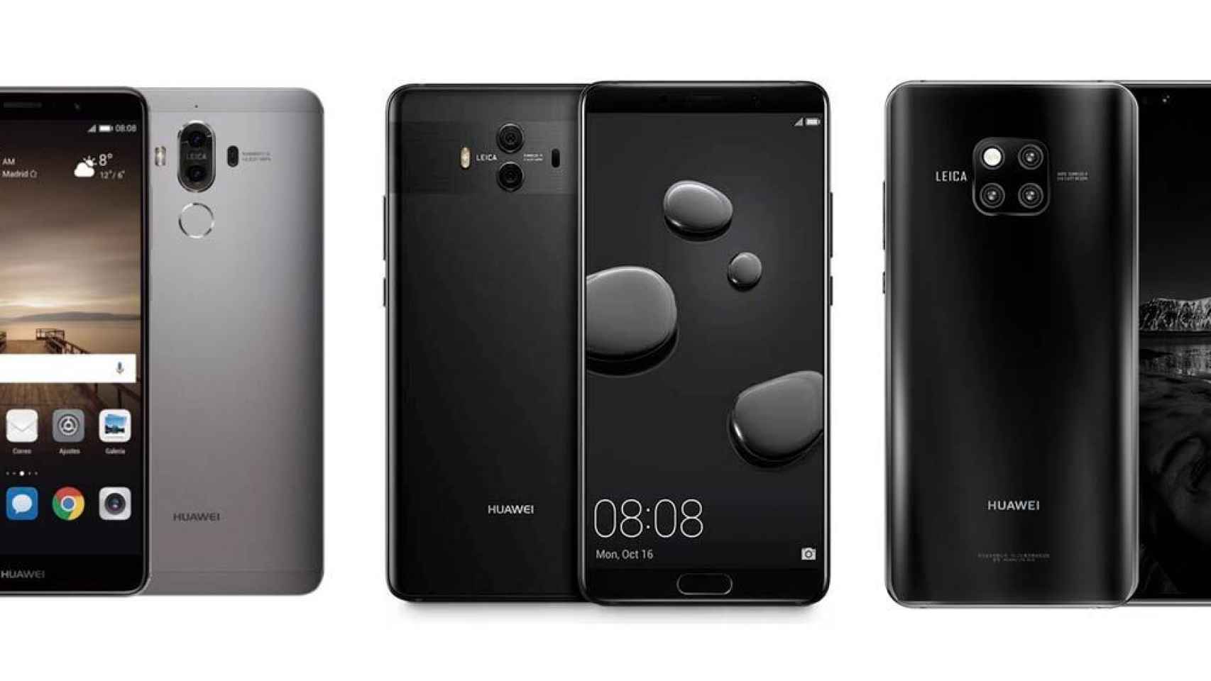 Así han evolucionado los Huawei Mate: desde el 9 al Mate 20 Pro