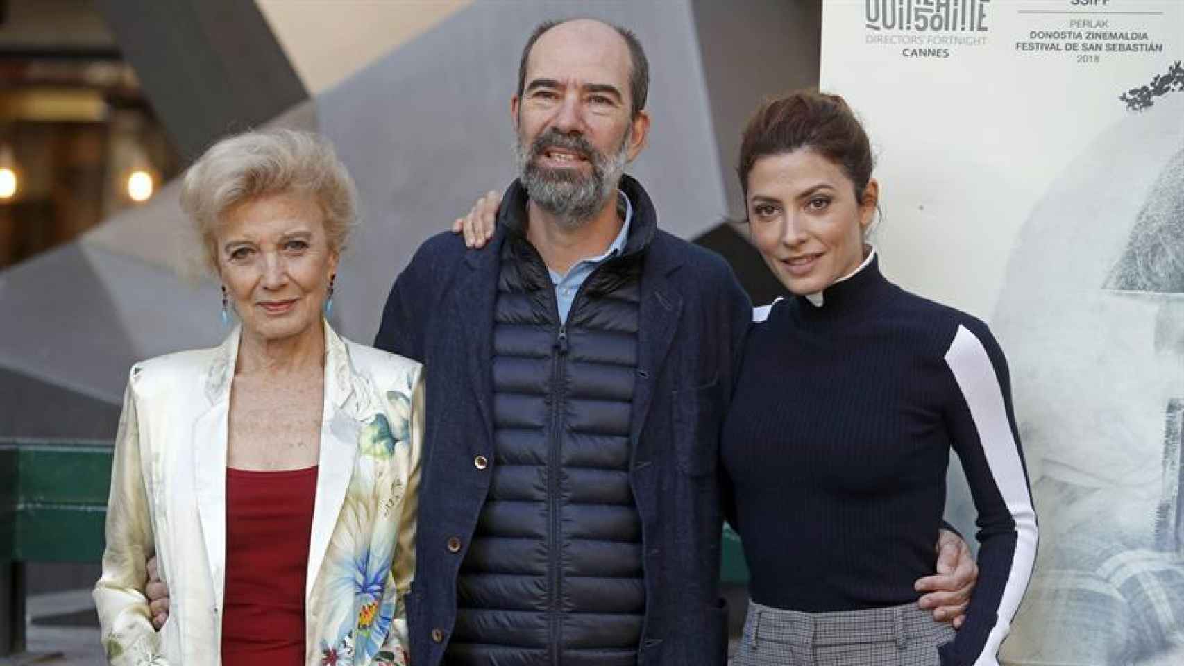 Marisa Paredes junto a Jaime Rosales y Bárbara Lennie.