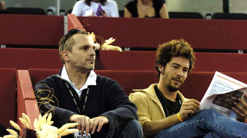 Miguel Bosé y Nacho Palau en Madrid hace años.