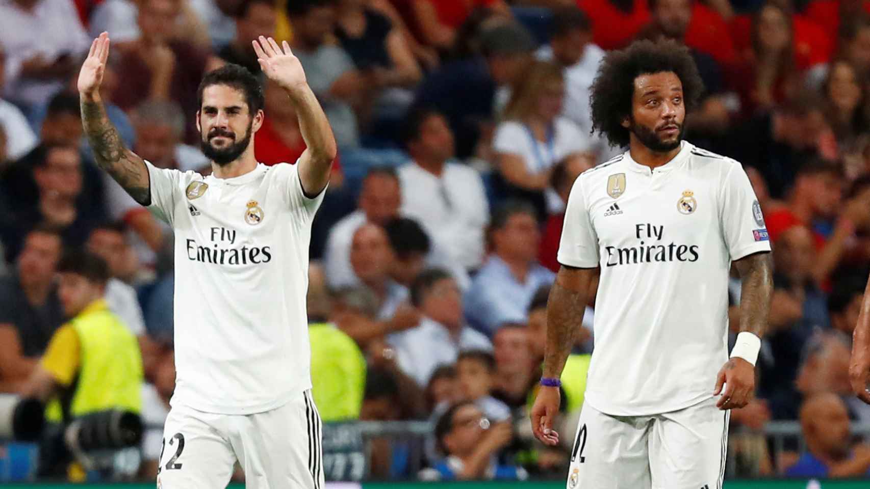 Isco y Marcelo, en un partido del Real Madrid