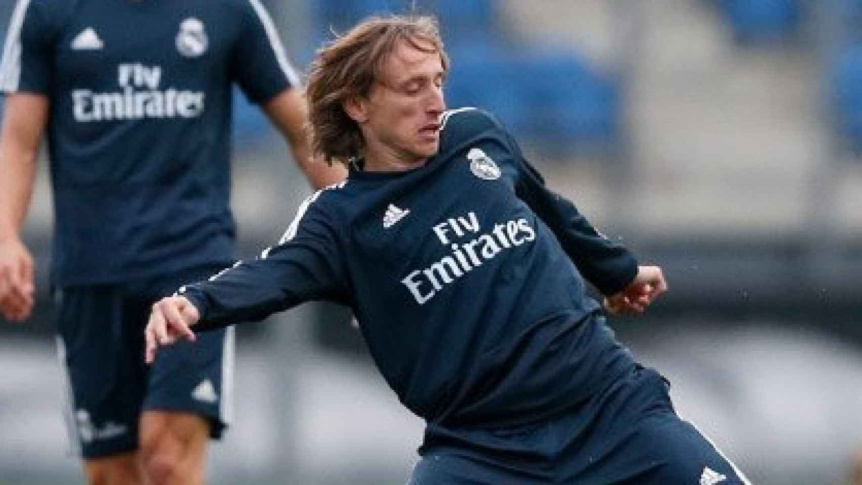 Modric entrena con el Real Madrid