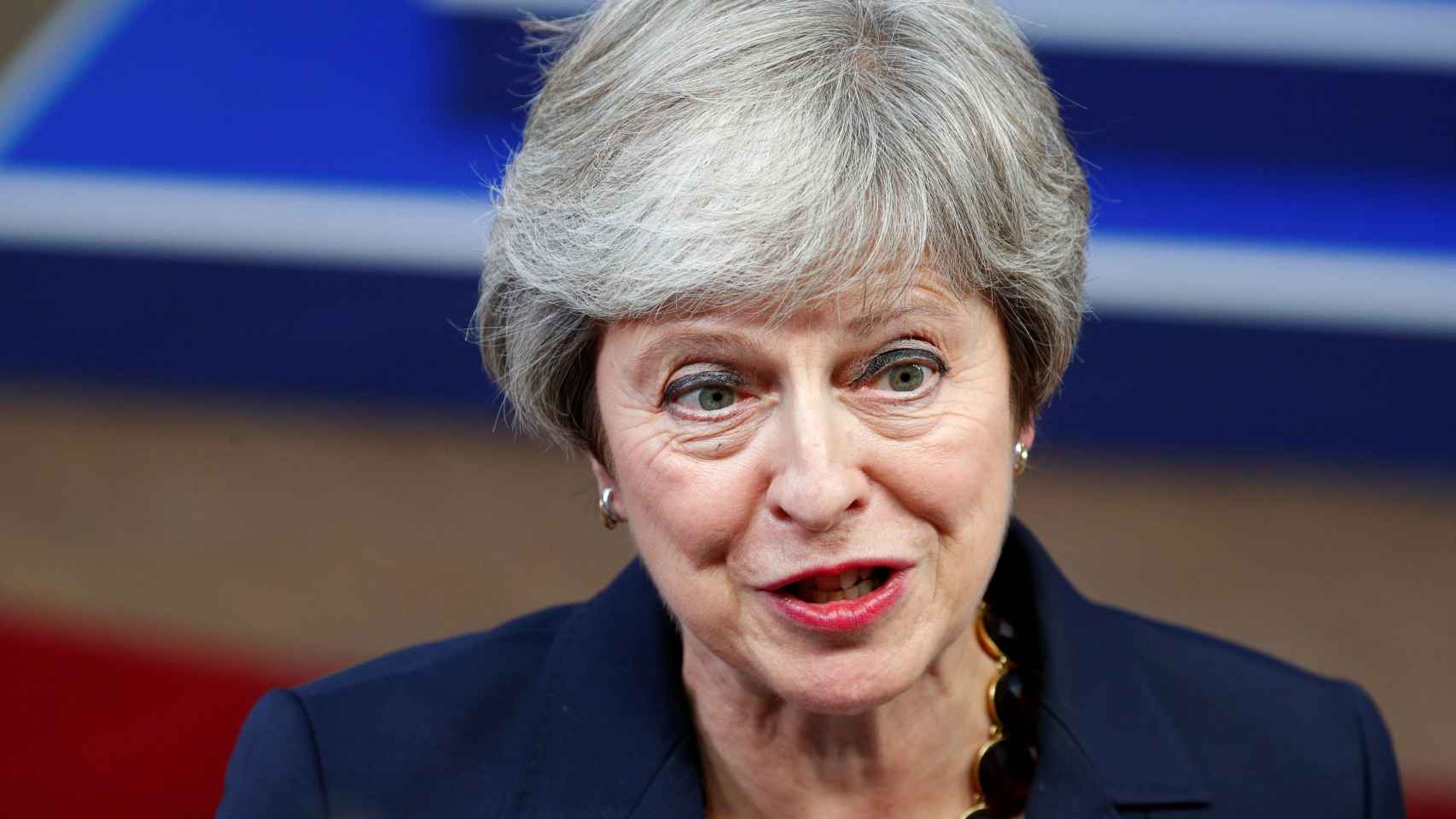 La primera ministra Theresa May, a su llegada a la cumbre del 'brexit'